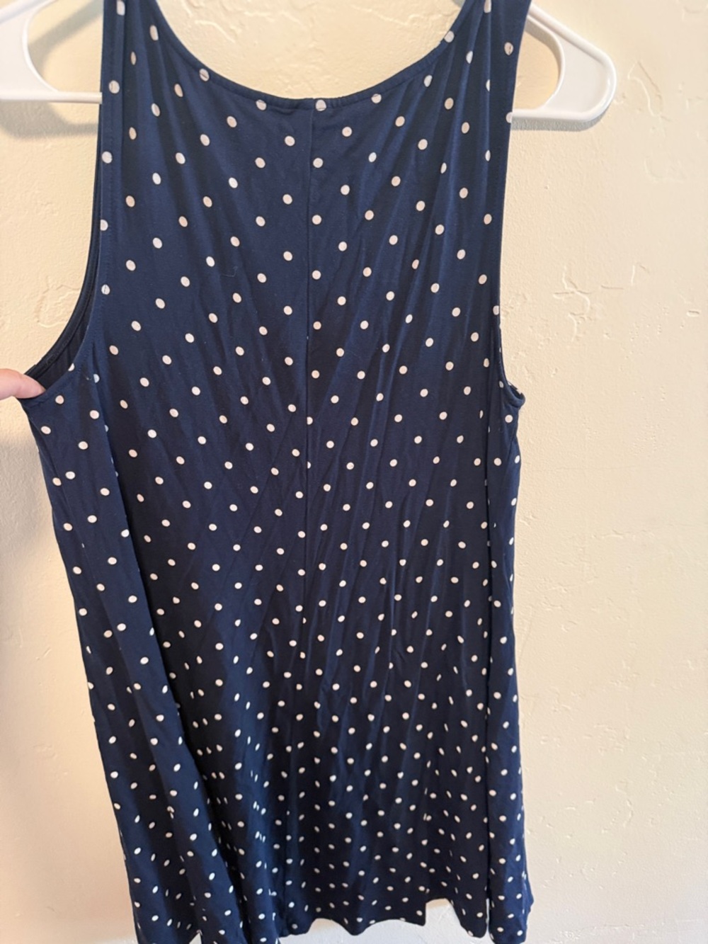 Old Navy Navy Polka Dot Sleeveless Midi Dress - Picture 3 of 3